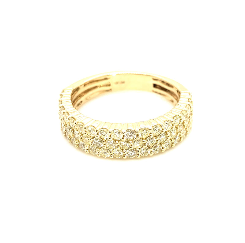 Big Ice Band Ring - Gold & VS Diamonds Ring