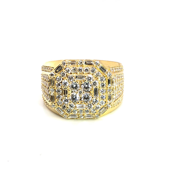 The Hexagon Baguettes - Gold & VS Diamonds Ring