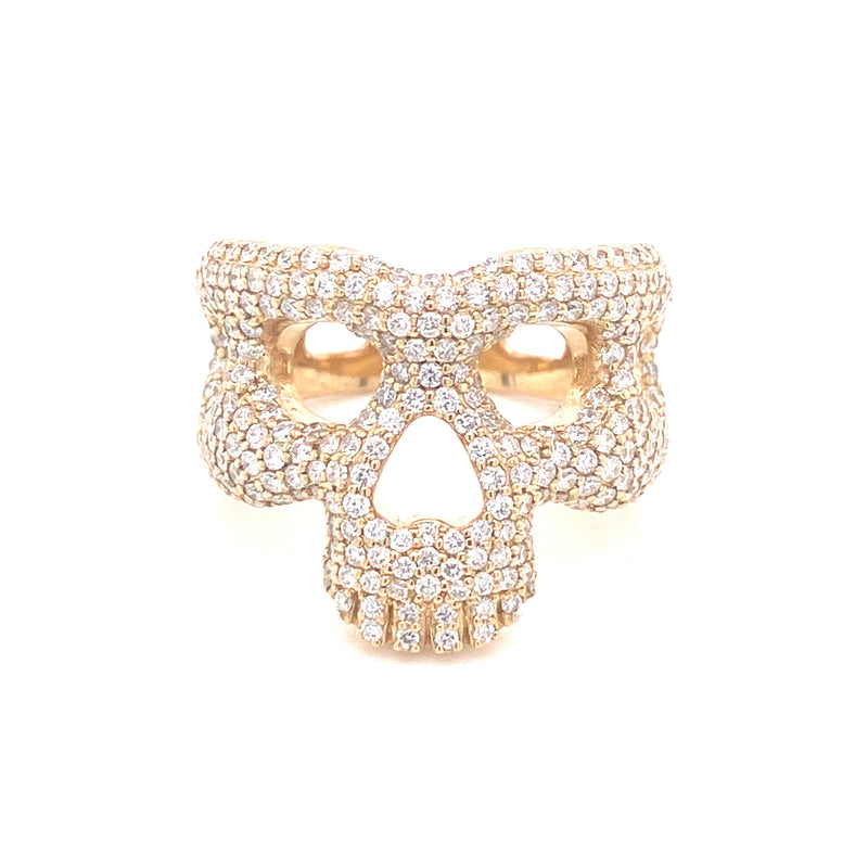 Skull Ring - Yellow Gold & VS Diamonds